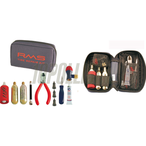 Tubeless tire inflation and repair kit