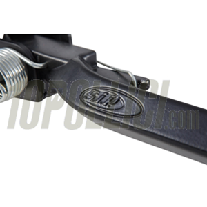 Side stand SIP 76° Vespa PK 50-125 S, XL, XL2, PX, PE,´98, MY, T5, l 205 mm, l 205 mm, aluminium, with 2 springs, automatic return - BLACK