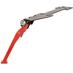 Side stand SIP 76° Vespa PK 50-125 S, XL, XL2, PX, PE,´98, MY, T5, l 205 mm, l 205 mm, aluminium, with 2 springs, automatic return - RED