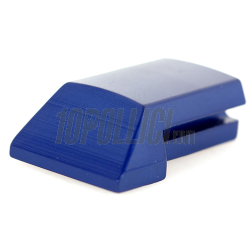 Floor runner end cap for Vespa PX, Arcobaleno, without upper hole, aluminium, CNC machined, blue