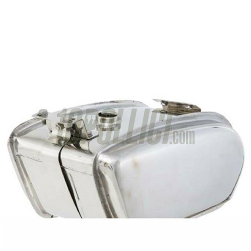 Tank XXL 18 liter for Lambretta 125 LI, Special, GP, DL, 150 LI, Special, SX, GP, 175 TV (2°-3°), 200 TV, SX, GP, DL, stainless steel polished