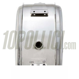 Tank XXL 18 liter for Lambretta 125 LI, Special, GP, DL, 150 LI, Special, SX, GP, 175 TV (2°-3°), 200 TV, SX, GP, DL, stainless steel polished