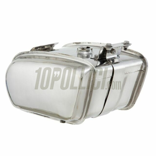 Tank XXL 18 liter for Lambretta 125 LI, Special, GP, DL, 150 LI, Special, SX, GP, 175 TV (2°-3°), 200 TV, SX, GP, DL, stainless steel polished