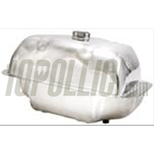 Fuel Tank XL 10 liters for Lambretta 125 LI, Special, GP, DL, 150 LI, Special, SX, GP, 175 TV (2°-3°), 200 TV, SX, GP, DL, polished stainless steel 