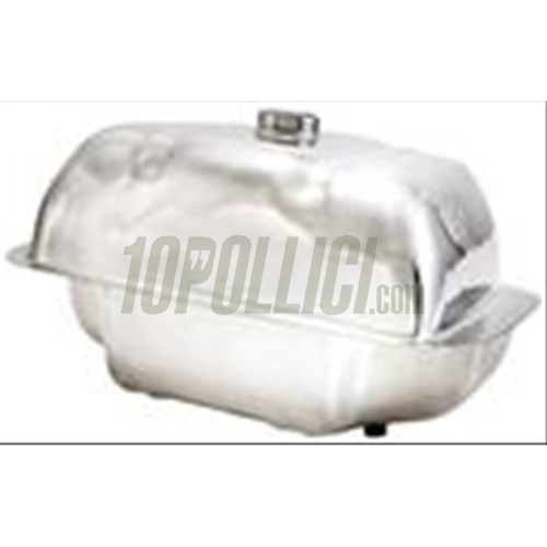 Fuel Tank XL 10 liters for Lambretta 125 LI, Special, GP, DL, 150 LI, Special, SX, GP, 175 TV (2°-3°), 200 TV, SX, GP, DL, polished stainless steel 