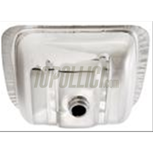 Fuel Tank XL 10 liters for Lambretta 125 LI, Special, GP, DL, 150 LI, Special, SX, GP, 175 TV (2°-3°), 200 TV, SX, GP, DL, polished stainless steel 