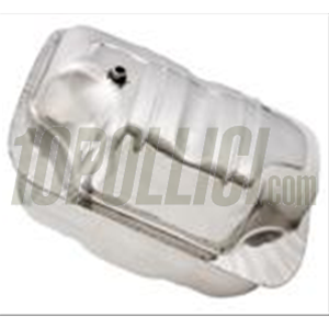 Fuel Tank XL 10 liters for Lambretta 125 LI, Special, GP, DL, 150 LI, Special, SX, GP, 175 TV (2°-3°), 200 TV, SX, GP, DL, polished stainless steel 