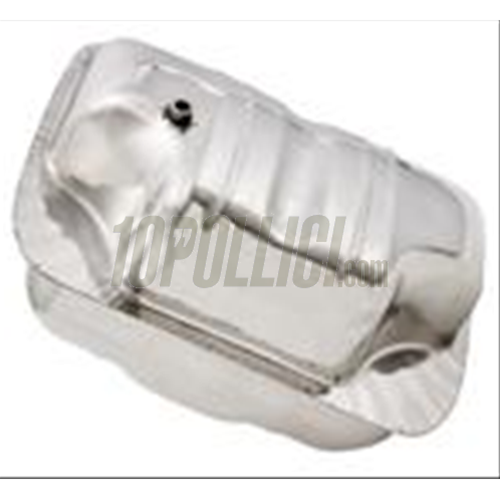 Fuel Tank XL 10 liters for Lambretta 125 LI, Special, GP, DL, 150 LI, Special, SX, GP, 175 TV (2°-3°), 200 TV, SX, GP, DL, polished stainless steel 