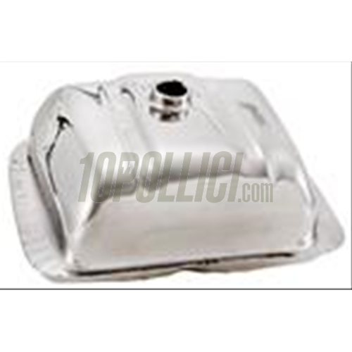 Fuel Tank XL 10 liters for Lambretta 125 LI, Special, GP, DL, 150 LI, Special, SX, GP, 175 TV (2°-3°), 200 TV, SX, GP, DL, polished stainless steel 