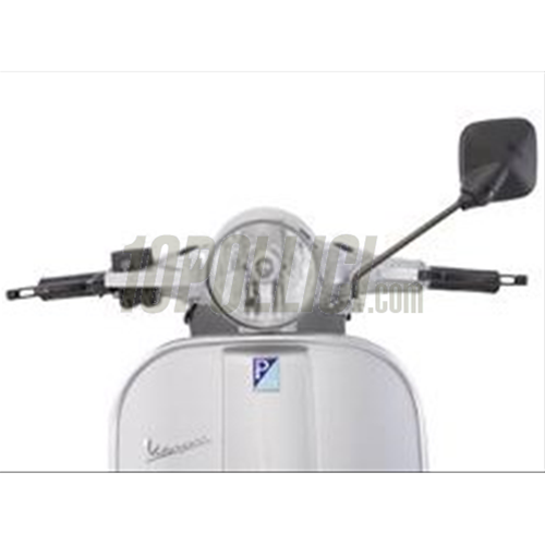 Mirror CUPPINI, squared, black, for classic Vespa smallframe and largeframe - left and right