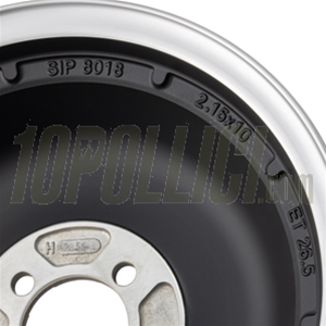 Cerchio in lega tubeless SIP 2.15-10 Vespa 150 GS VS1-4 - nero con bordo alluminio lucido