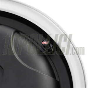 Cerchio in lega tubeless SIP 2.15-10 Vespa 150 GS VS1-4 - nero con bordo alluminio lucido