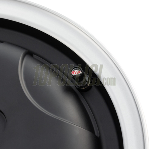 Cerchio in lega tubeless SIP 2.15-10 Vespa 150 GS VS1-4 - nero con bordo alluminio lucido