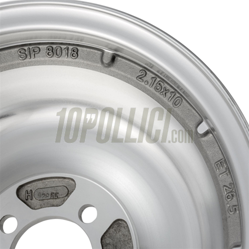 Cerchio in lega tubeless SIP 2.15-10 Vespa 150 GS VS1-4 - alluminio lucidato