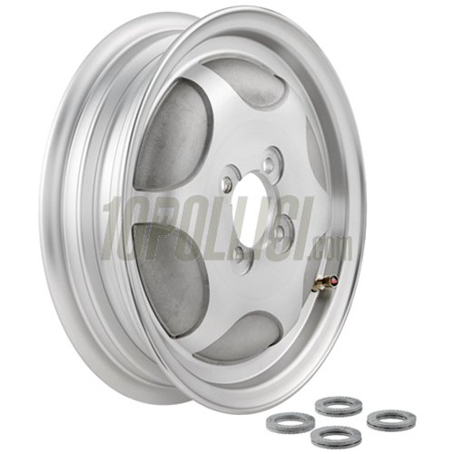 Cerchio in lega tubeless SIP 2.15-10 Vespa 150 GS VS1-4 - alluminio lucidato