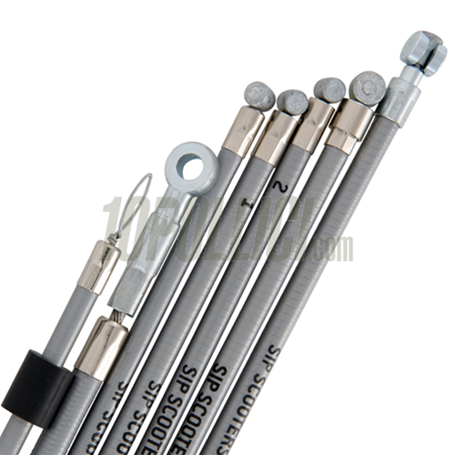 Kit cavi e guaine SIP PERFORMANCE con inserto in PE per Vespa PX, Lusso, MY, '98, '11, LML - grigio