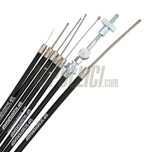 Kit cavi e guaine SIP PERFORMANCE con inserto in PE per Vespa PX, Lusso, MY, '98, '11, LML - nero