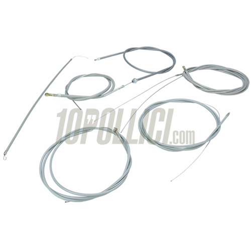 Kit cavi e guaine SIP PREMIUM con inserto in PTFE per Vespa PX, PE, '98, MY, '11- grigio