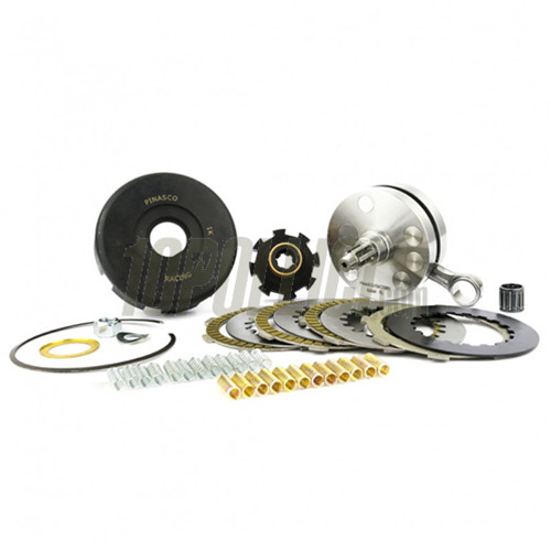 Keyed cranckshaft + clutch PINASCO Racing Bull Clutch Vespa Largeframe 215 57mm, 110 rod, Ø 98