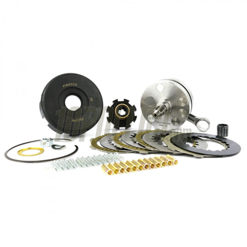 Kit albero + frizione PINASCO Racing Bull Clutch calettato Vespa Largeframe 225 60mm, biella 110, spalle 98