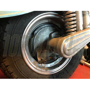 Front brake drum  SIP PERFORMANCE Sei Giorni Style per Vespa 125 V1-15, V30-33, VU, VM, VN, VNA, VNB, ACMA, 150 VL, VB, VBA, VBB - black