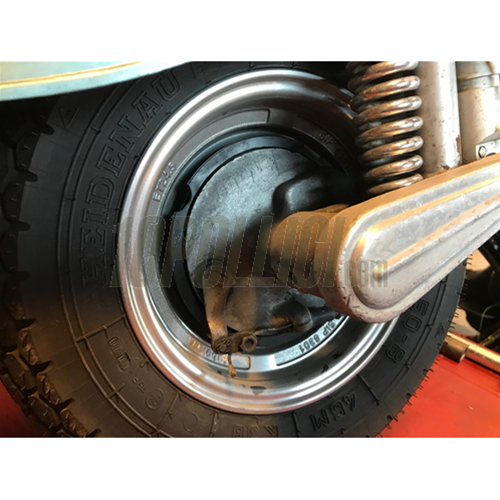 Front brake drum  SIP PERFORMANCE Sei Giorni Style per Vespa 125 V1-15, V30-33, VU, VM, VN, VNA, VNB, ACMA, 150 VL, VB, VBA, VBB - black