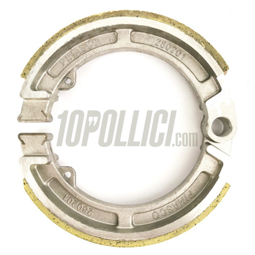 Increased front shoes for PINASCO HIGHBRAKE brake drums, for Vespa with 8" rims