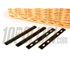 Wicker basket with lid for luggage rack, 47x31x25cm, natural