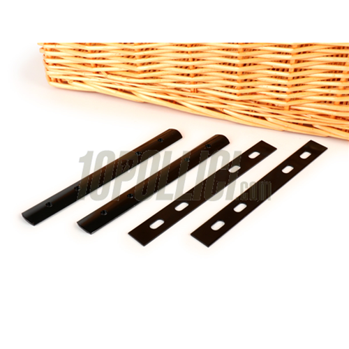 Wicker basket with lid for luggage rack, 47x31x25cm, natural