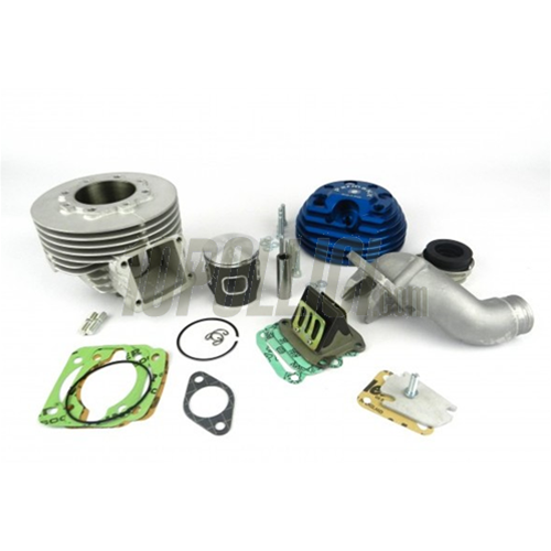 Cylinderkit PARMAKIT "PUFFO CHALLENGER" 130cc, d57, conrod 97, stroke 51, side spark plug head, 25mm manifold, Vespa 50, Special, 90, 125 ET3 Primavera