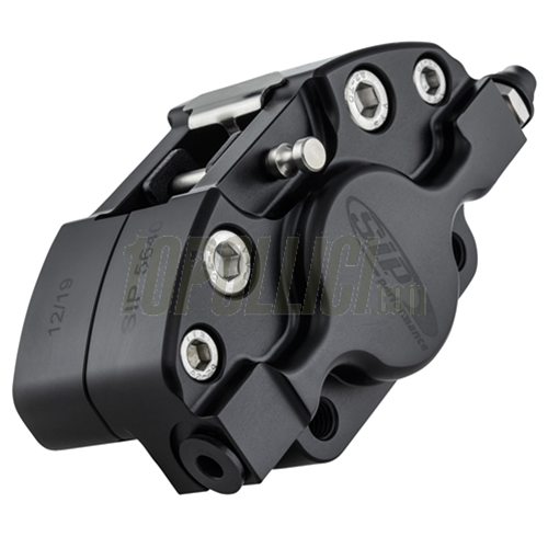 Brake caliper SIP 2 pistons Ø 31,5 mm, Vespa PX '98, MY, '11, kit GRIMECA - matt black 