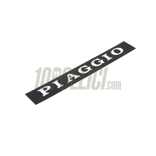 Badge PIAGGIO, for Vespa PX seat, adhesive, 130x19mm
