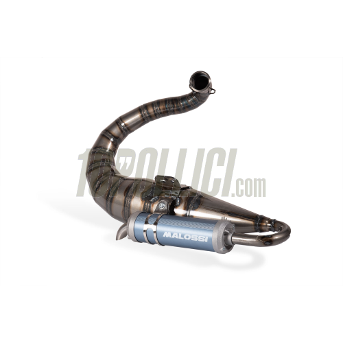 Racing exhaust MALOSSI MHR Vespa PX125, 150, Nitro blue anodized alloy silencer