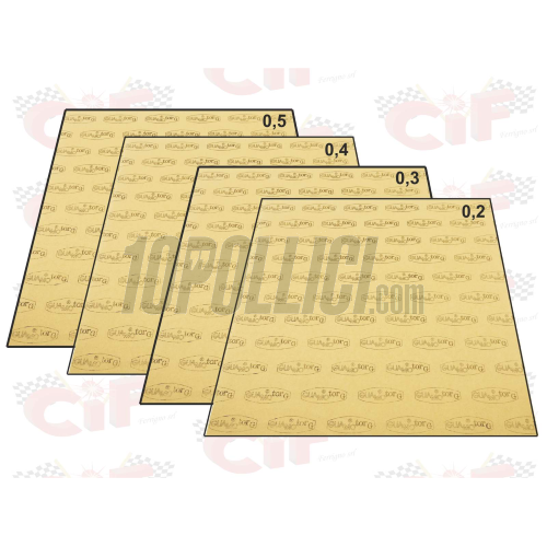 Gasket Paper 4 sheets set 480x480 mm - thicknes 0,2/0,3/0,4/0,5 mm