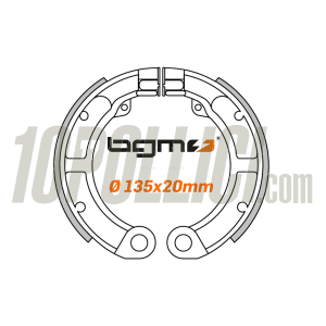 Brake pads BGM PRO rear 9" Vespa 50 N, L, R, S, Special 1 series