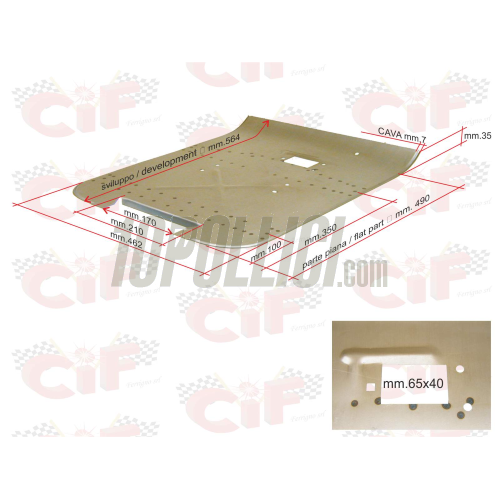 Repair Sheet Floor Board CIF Vespa PX, PE (VNX1-VLX1-VSX1)