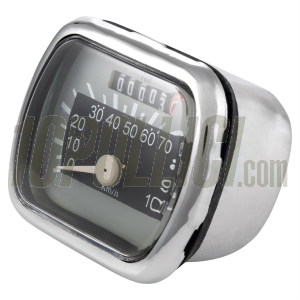 Speedometer Vespa 125 V30-33, VM, VN, ACMA, 150 VL, grey/black - 100 km/h