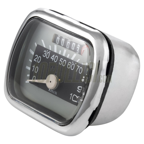 Speedometer Vespa 125 V30-33, VM, VN, ACMA, 150 VL, grey/black - 100 km/h