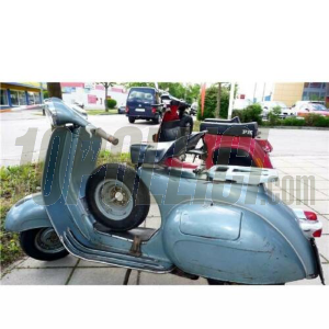 Spare Wheel Holder, behind legshields, for Vespa VBA, VBB, VNA, VNB, Super - 8" rim closed or open