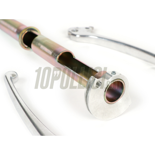 Kit pompa freno MOTORINO DIAVOLO con leva e tubo comando acceleratore per Vespa PX, PE - cromato