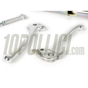Kit pompa freno MOTORINO DIAVOLO con leva e tubo comando acceleratore per Vespa PX, PE - cromato