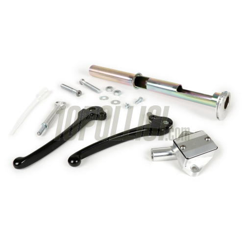 Brake master cylinder kit MOTORINO DIAVOLO with lever and throttle shaft  Vespa PX, PE - black
