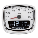 Speedometer rev counter SIP 2.0 for Vespa V30-33, VM, VN, ACMA, VL - 120 kmh/mph, 12.000rpm, face: white
