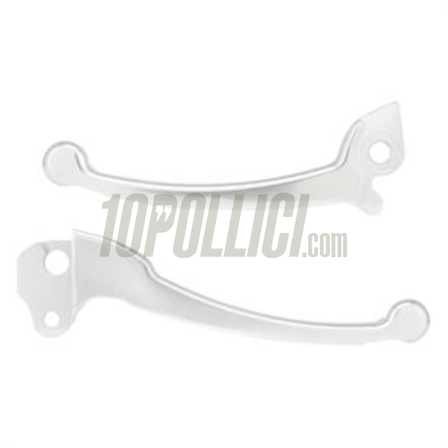 Sport lever set SIP Vespa PX '98, MY, '11 with Grimeca brake pump - aluminium, CNC, anodised silver - 2 pieces