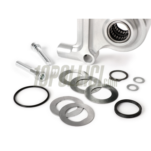 Brake caliper bracket BGM PRO radial 4 pistons Ø 20 mm, Vespa PX '98, MY, '11, kit GRIMECA NT - silver