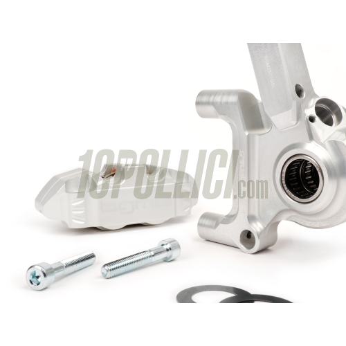 Kit pinza freno radiale BGM PRO 4 pistoncini e supporto Ø 20 mm, Vespa PX '98, MY, '11, kit GRIMECA NT - argento