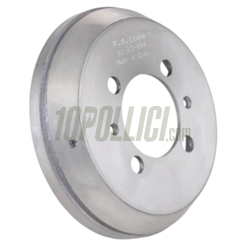 Tamburo FA ITALIA freno anteriore Vespa 125 V1-33T, VM, VN, VNA, VNB, 150 VL, VB1, VBA, VBB, per cerchi chiusi 8", Ø 125 mm