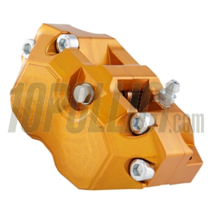 Brake caliper OTTOPUNTOUNO Hurricane 4 pistons, 84mm hole to hole - CNC aluminum, anodised orange