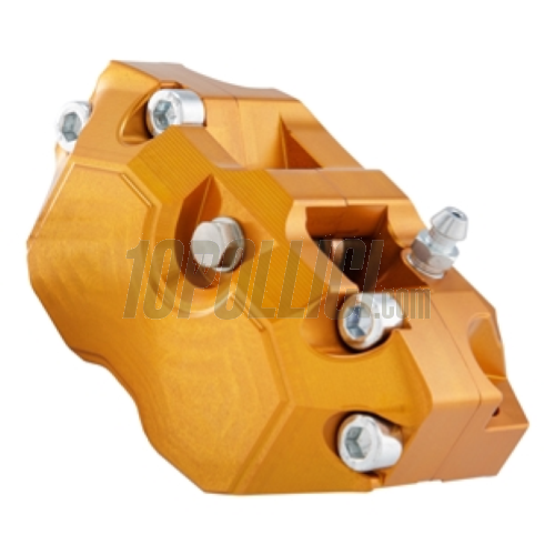 Brake caliper OTTOPUNTOUNO Hurricane 4 pistons, 84mm hole to hole - CNC aluminum, anodised orange