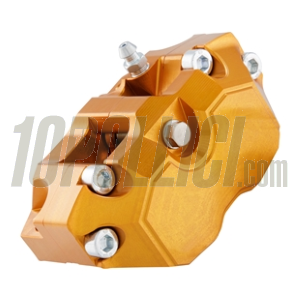 Brake caliper OTTOPUNTOUNO Hurricane 4 pistons, 84mm hole to hole - CNC aluminum, anodised orange